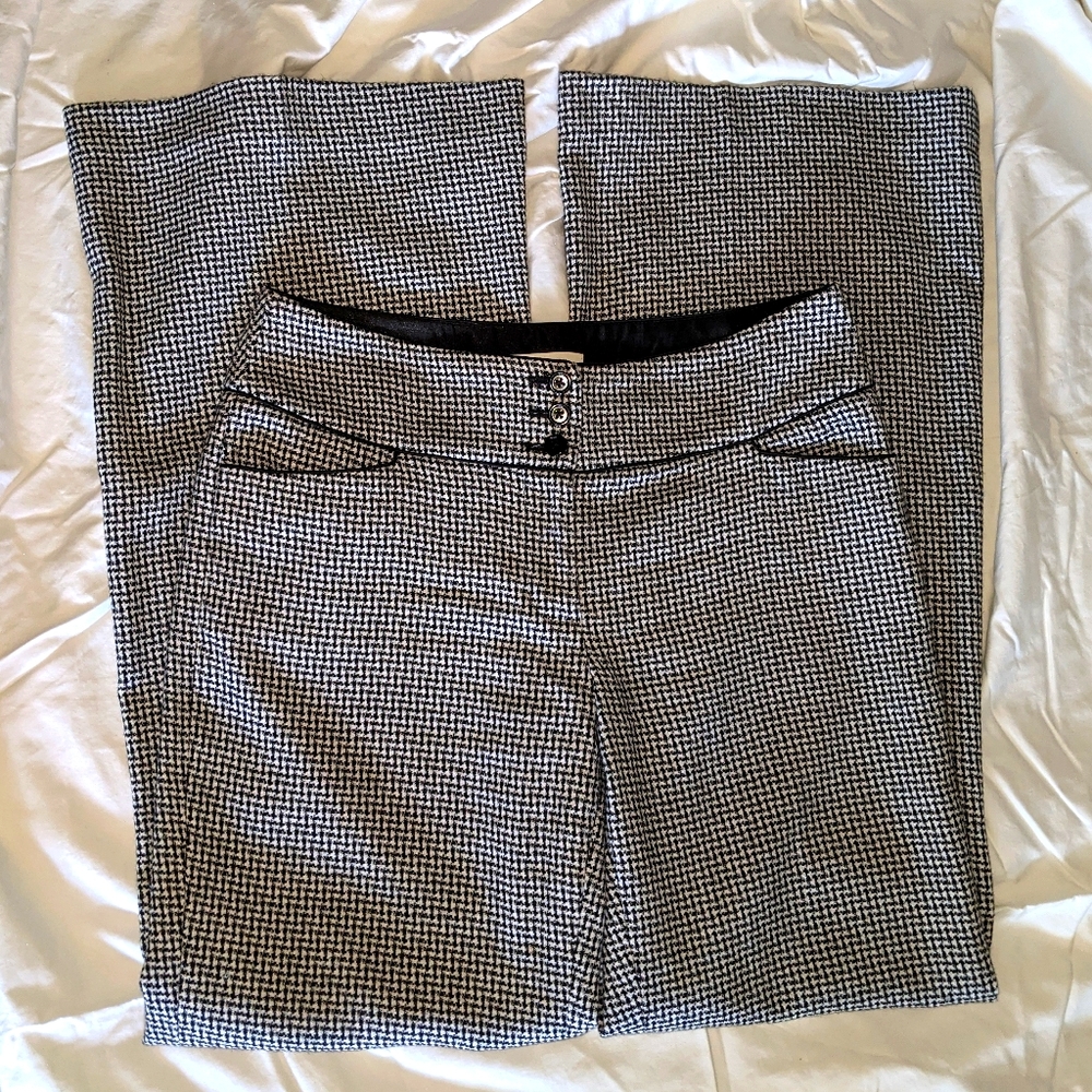 WHBM Houndstooth Wide-Leg Dress Pants 6 - Picture 4 of 6